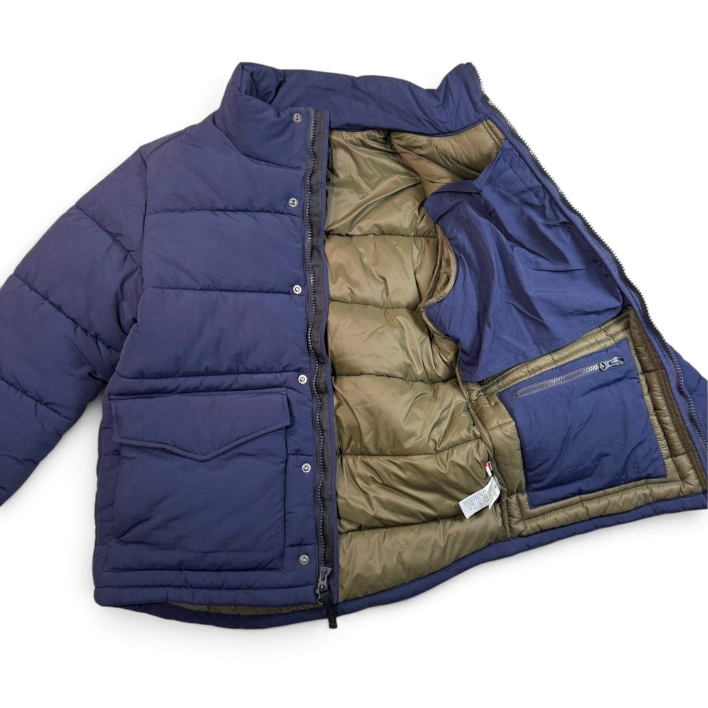 J Crew Nordic Puffer Jacket Mens Medium Navy Blue Primaloft Insulated AZ580 - Picture 10 of 14